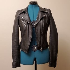 Zara Trafaluc genuine leather jacket